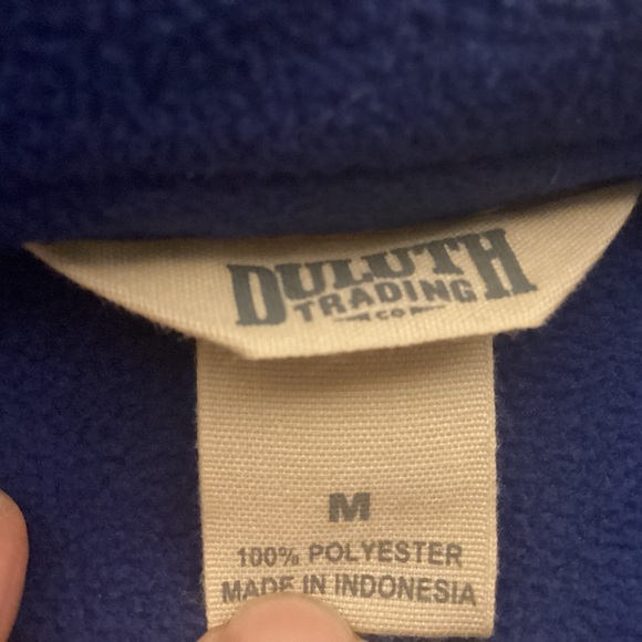 Men’s Duluth Trading Co Shoremans blue Fleece Jacket size medium Royal Blue - Picture 8 of 10